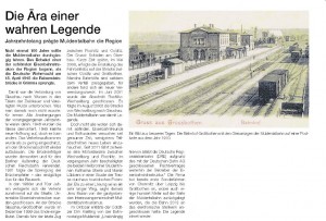 Artikel aus LVZ vom 18.04.2015 (Beiblatt zur 750 Jahrfeier der Stadt Colditz)